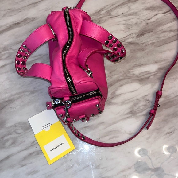 Marc Jacobs Studded Pushlock Mini Satchel – Magenta, Used, Great Shape - Picture 7 of 16